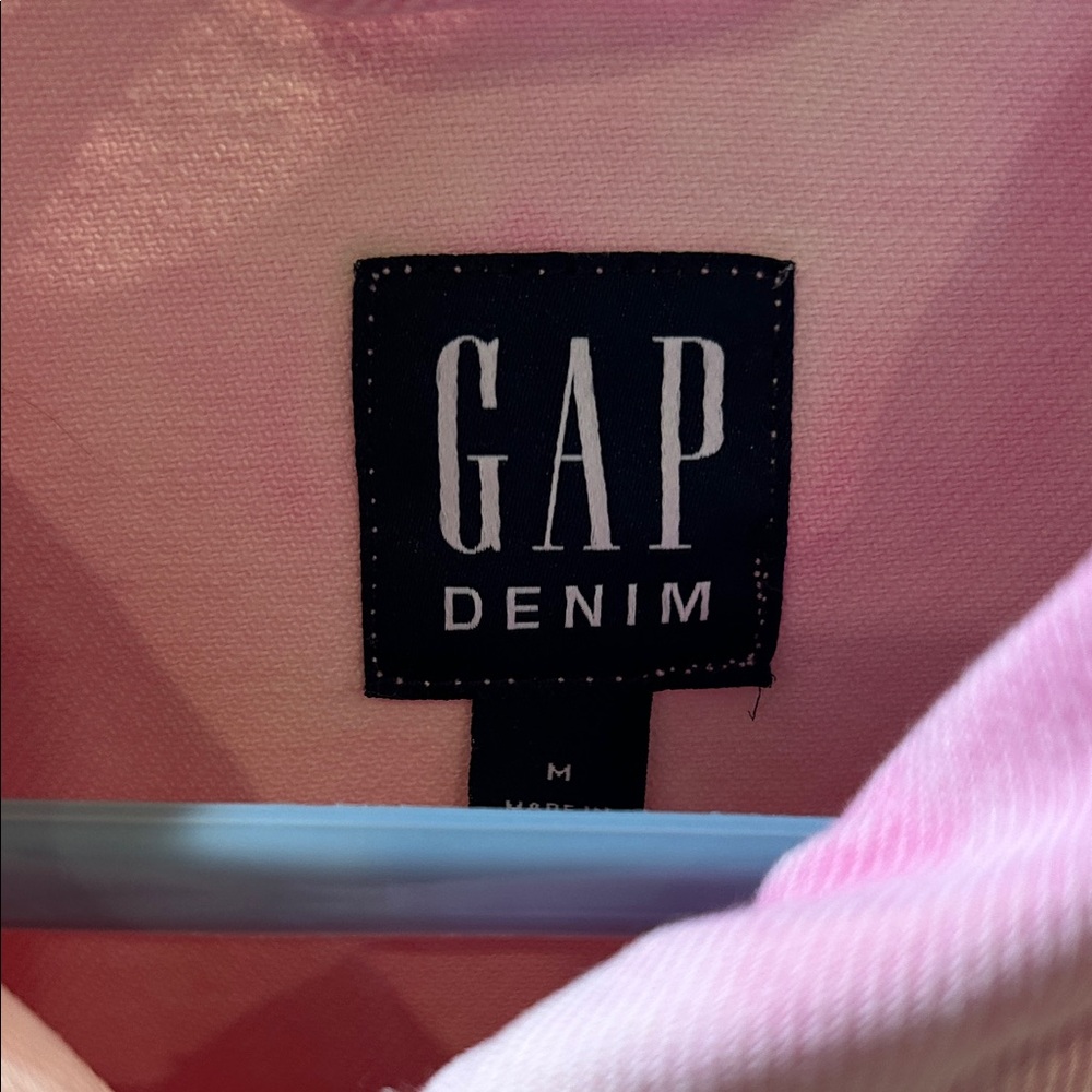 GAP Women's Tie-dyed Light Pink Jean Jacket - Picture 2 of 9